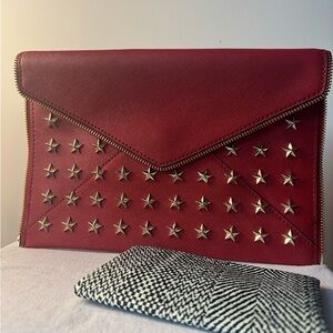 Brand new Rebecca Minkoff Red Studded Envelope Clutch